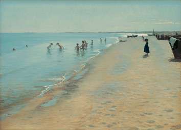 Krøyer 3092 HBD_354 - P.S. Krøyer, Summer day at the South Beach of Skagen, 1884